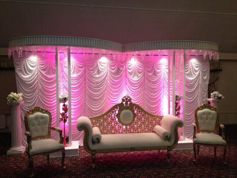 Pink Crystal Wedding Stage